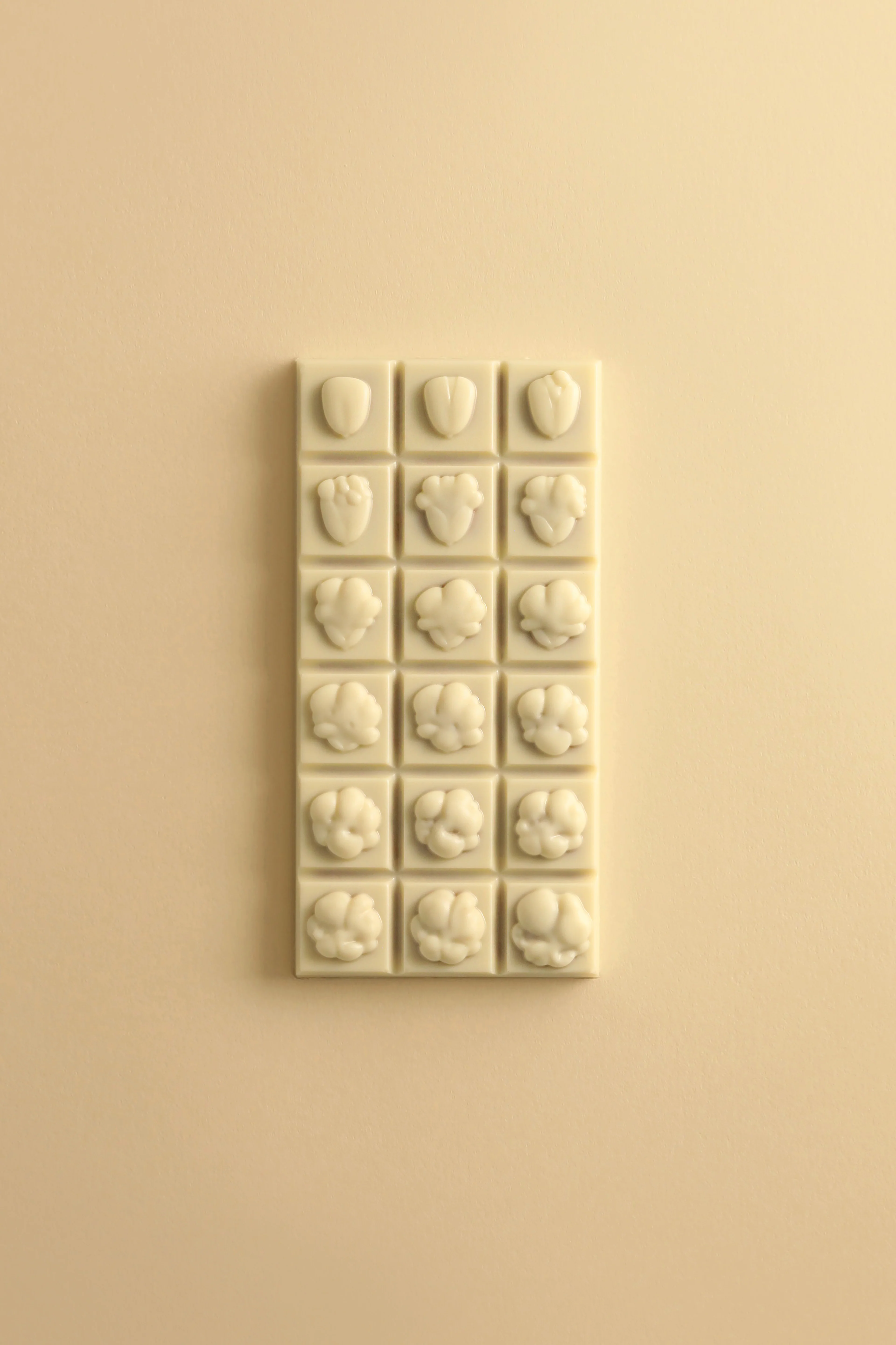 Tablette pop corn chocolat blanc